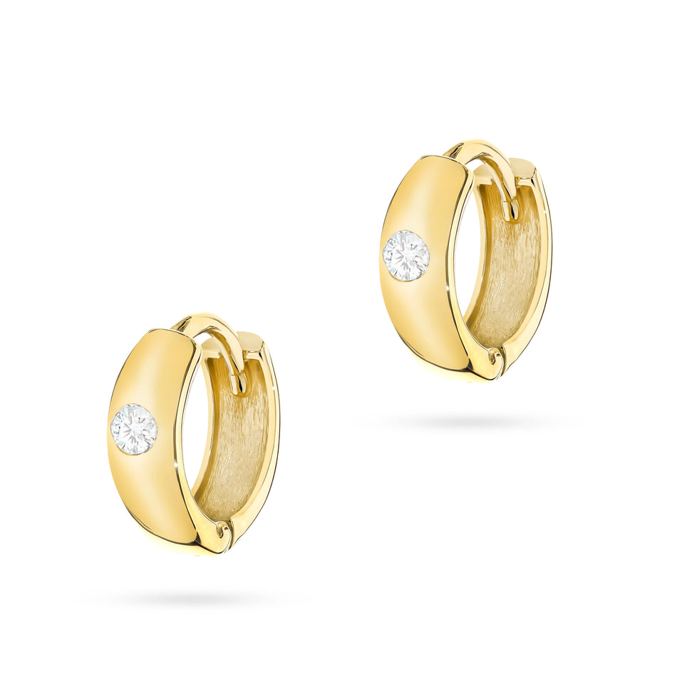 Kinder Gold Creolen mit Zirkonia