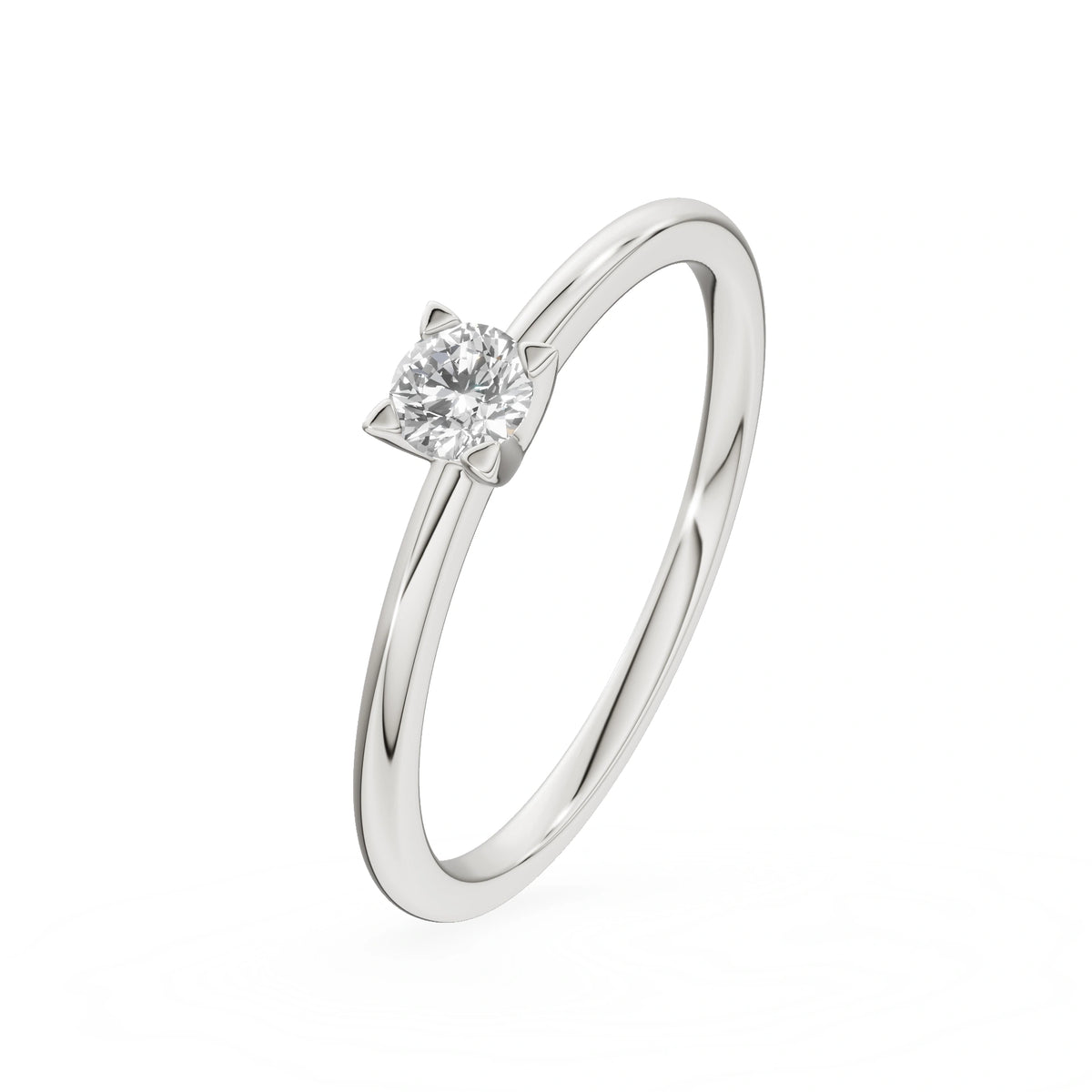 Gremari Seven Grace Verlobungsring aus Weißgold mit 0,15 ct Labordiamant – Round/Brilliant