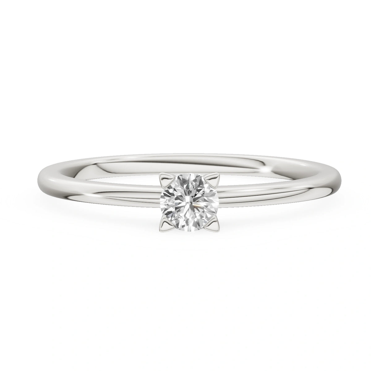 Gremari Seven Grace Verlobungsring aus Weißgold mit 0,15 ct Labordiamant – Round/Brilliant