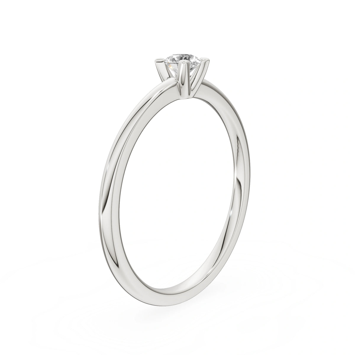 Gremari Seven Grace Verlobungsring aus Weißgold mit 0,15 ct Labordiamant – Round/Brilliant
