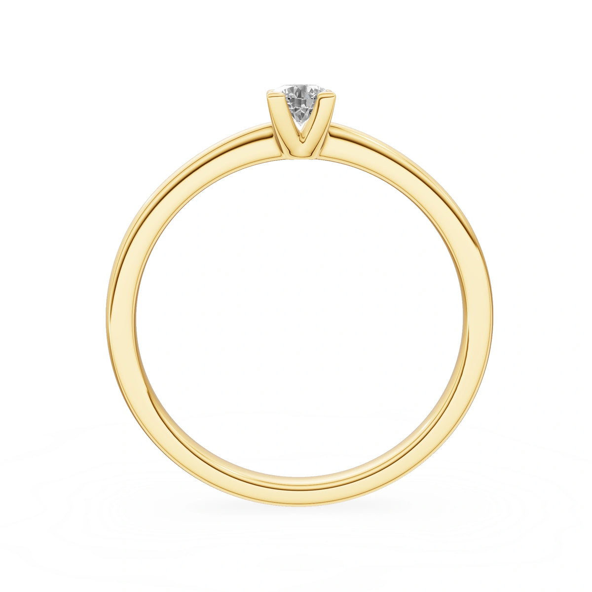 Gremari Seven Grace Verlobungsring aus Gelbgold mit 0,15 ct Naturdiamant – Round/Brilliant