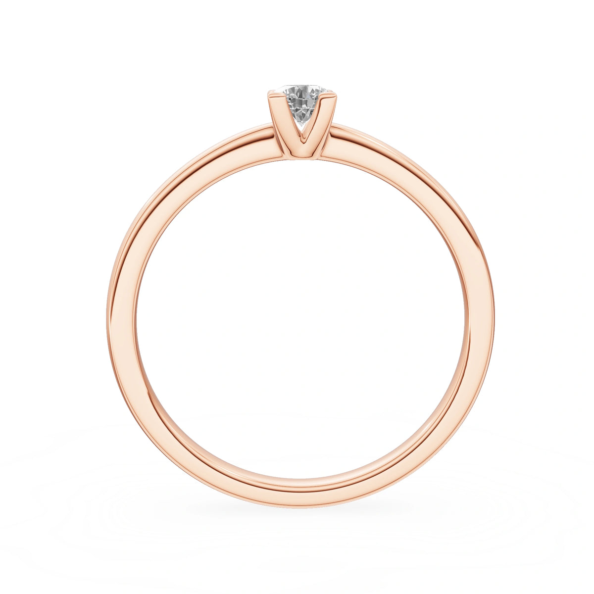 Gremari Seven Grace Verlobungsring aus Roségold mit 0,15 ct Naturdiamant – Round/Brilliant