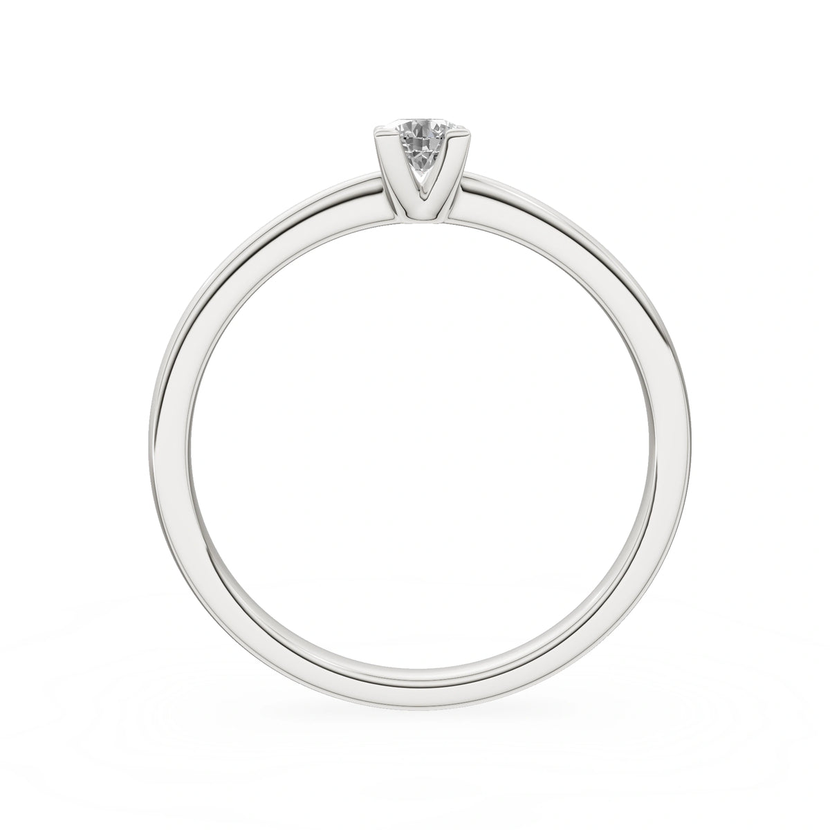 Gremari Seven Grace Verlobungsring aus Weißgold mit 0,15 ct Labordiamant – Round/Brilliant