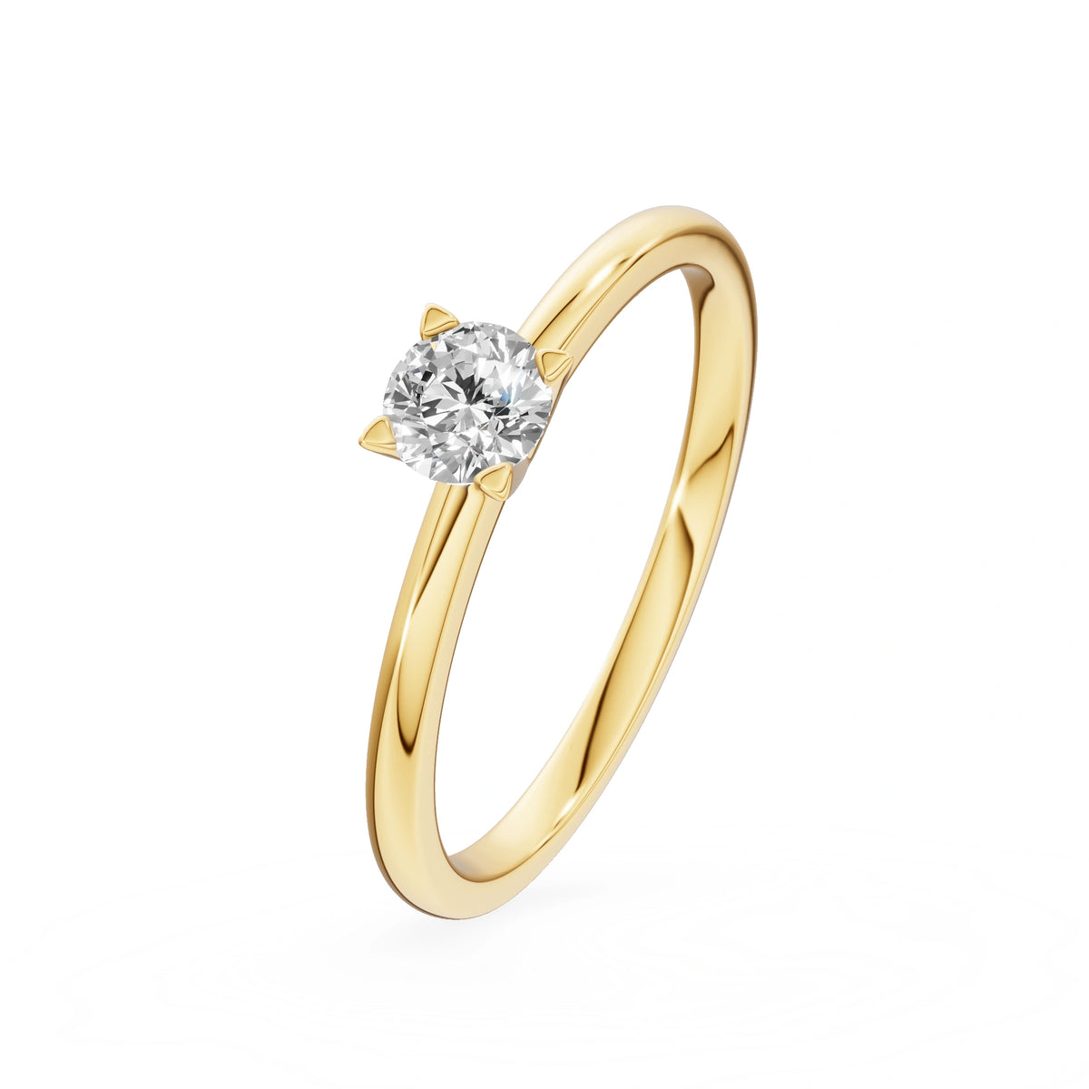 Gremari Seven Grace Verlobungsring aus Gelbgold mit 0,30 ct Labordiamant – Round/Brilliant