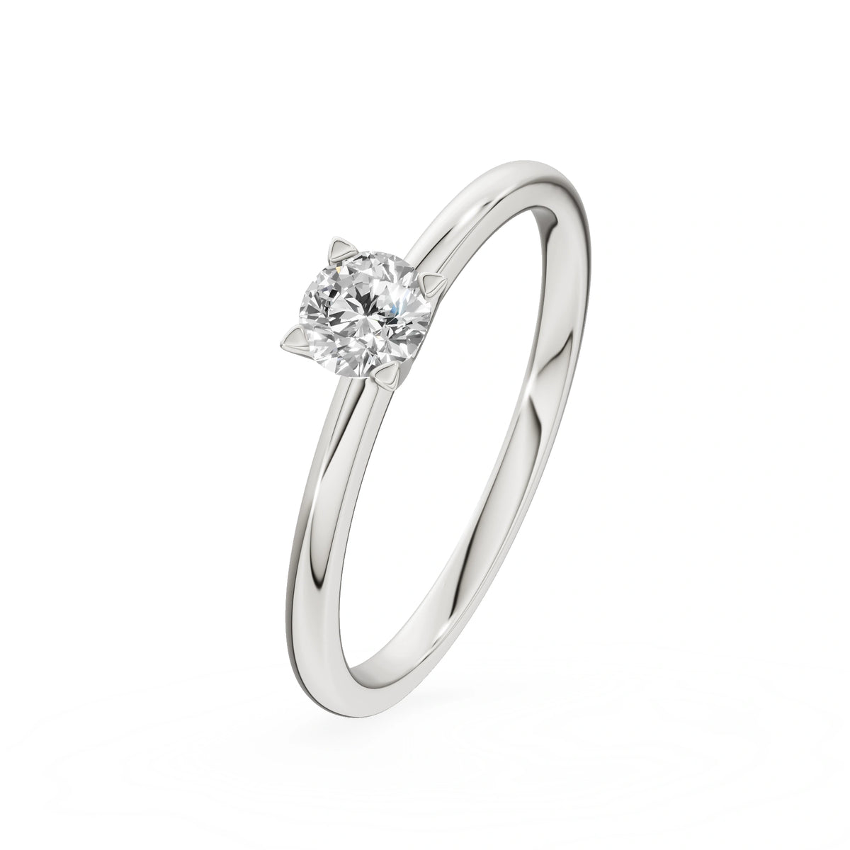 Gremari Seven Grace Verlobungsring aus Weißgold mit 0,30 ct Naturdiamant – Round/Brilliant