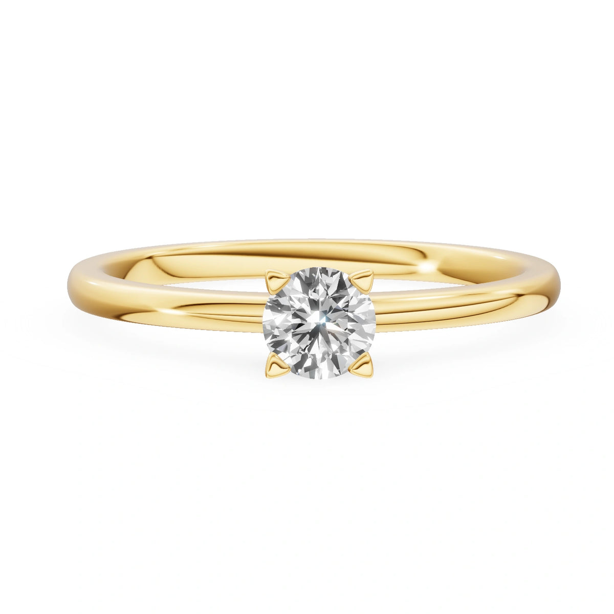Gremari Seven Grace Verlobungsring aus Gelbgold mit 0,30 ct Labordiamant – Round/Brilliant