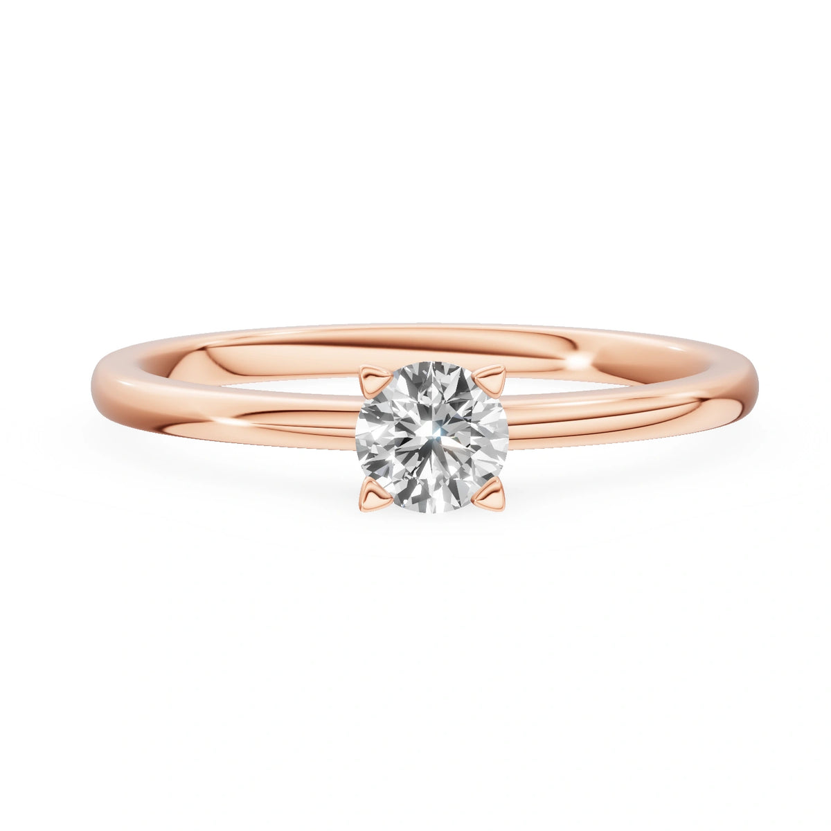 Gremari Seven Grace Verlobungsring aus Roségold mit 0,30 ct Naturdiamant – Round/Brilliant
