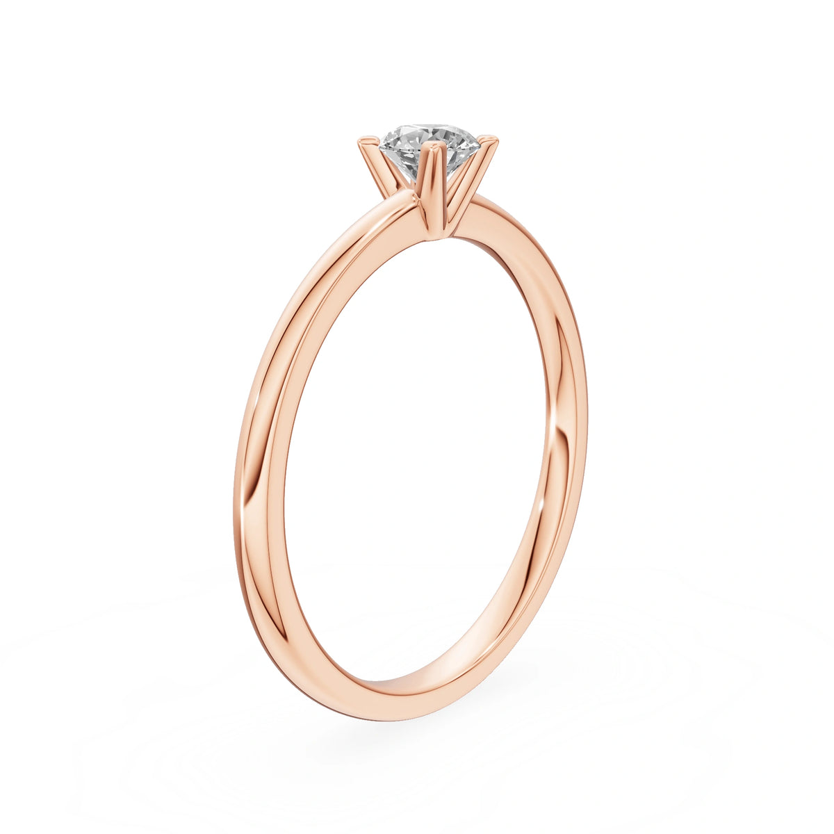 Gremari Seven Grace Verlobungsring aus Roségold mit 0,30 ct Naturdiamant – Round/Brilliant