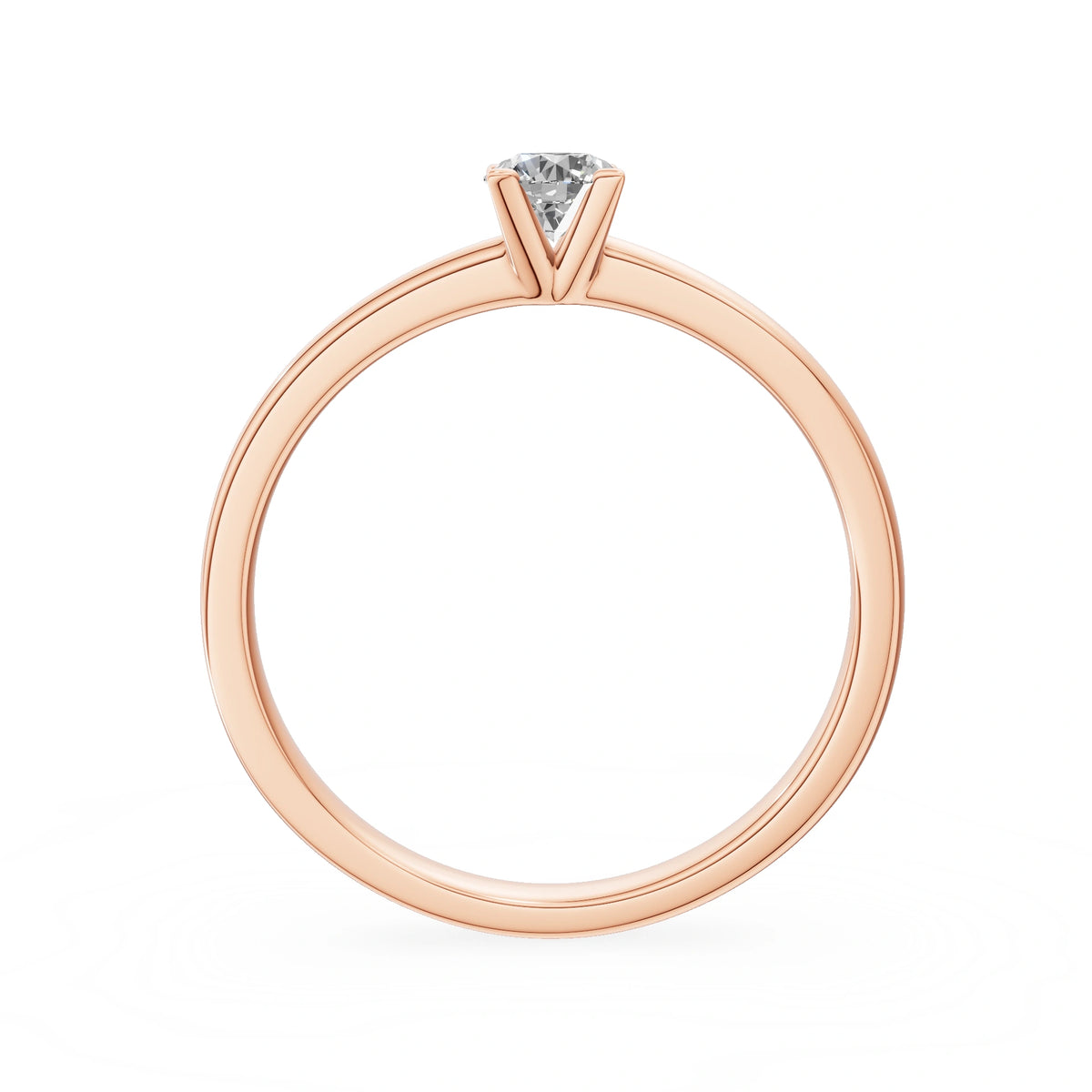 Gremari Seven Grace Verlobungsring aus Roségold mit 0,30 ct Naturdiamant – Round/Brilliant