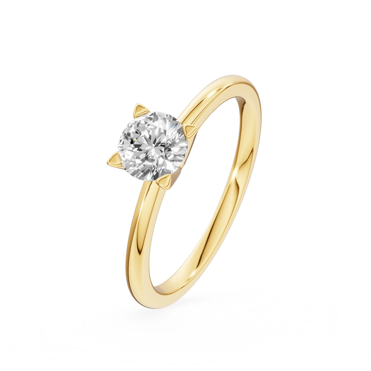 Gremari Seven Grace Verlobungsring aus Gelbgold mit 0,50 ct Naturdiamant – Round/Brilliant