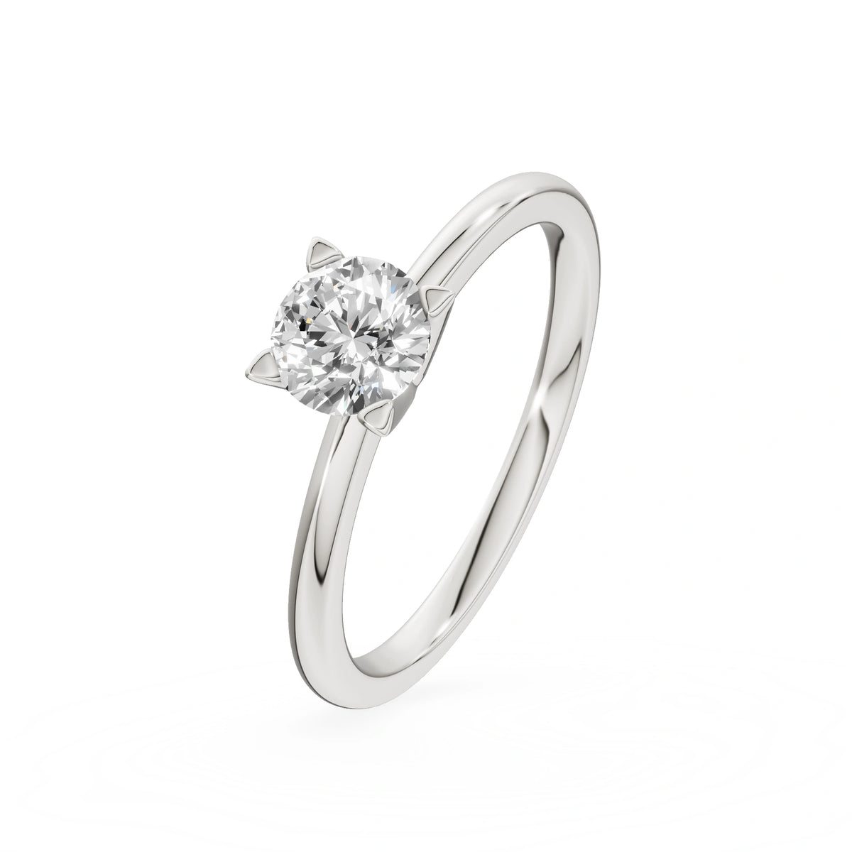 Gremari Seven Grace Verlobungsring aus Weißgold mit 0,50 ct Naturdiamant – Round/Brilliant