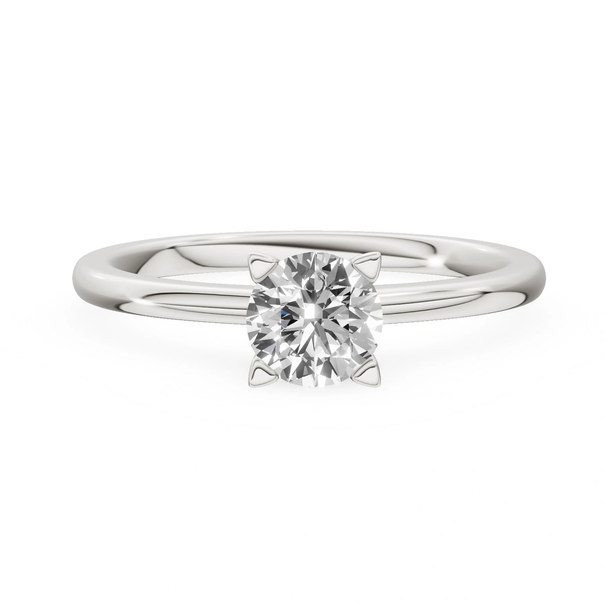Gremari Seven Grace Verlobungsring aus Weißgold mit 0,50 ct Naturdiamant – Round/Brilliant