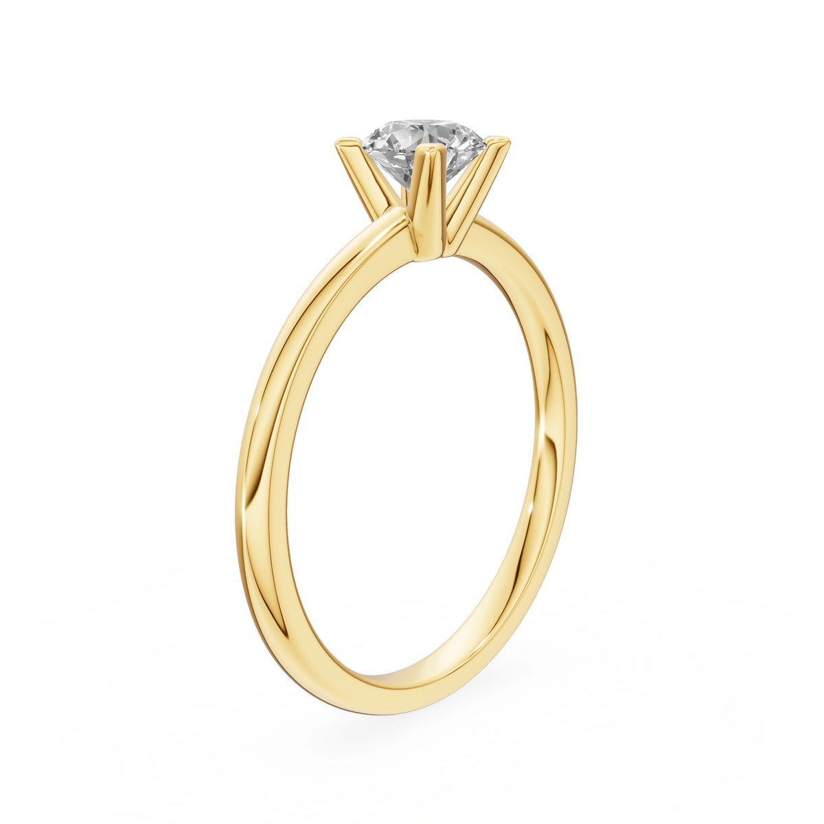 Gremari Seven Grace Verlobungsring aus Gelbgold mit 0,50 ct Naturdiamant – Round/Brilliant