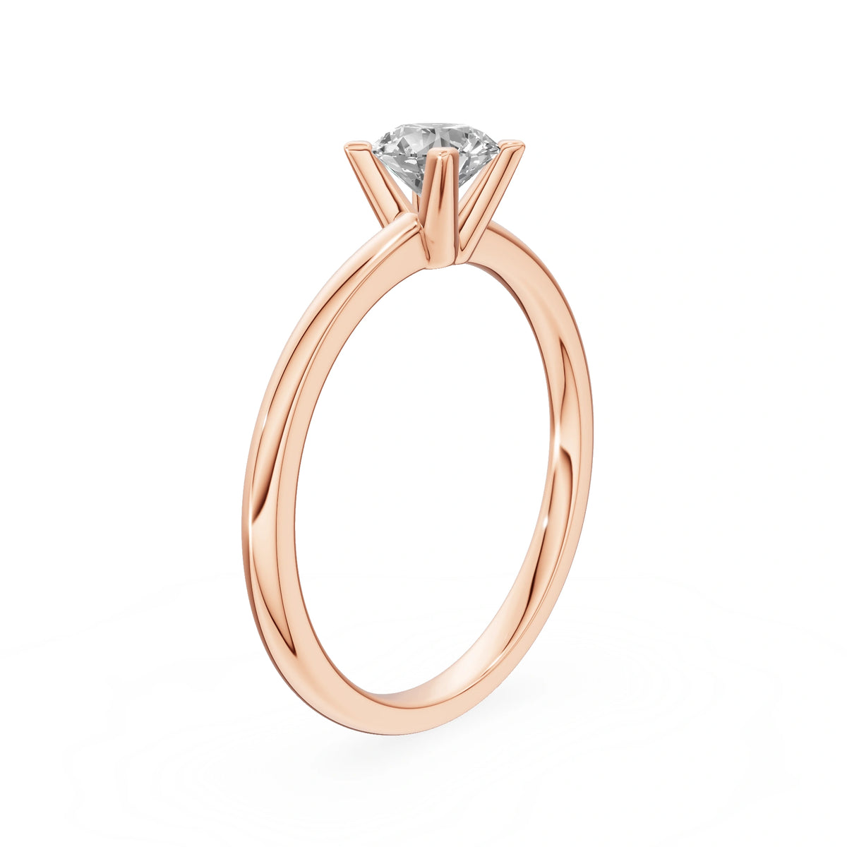 Gremari Seven Grace Verlobungsring aus Roségold mit 0,50 ct Naturdiamant – Round/Brilliant