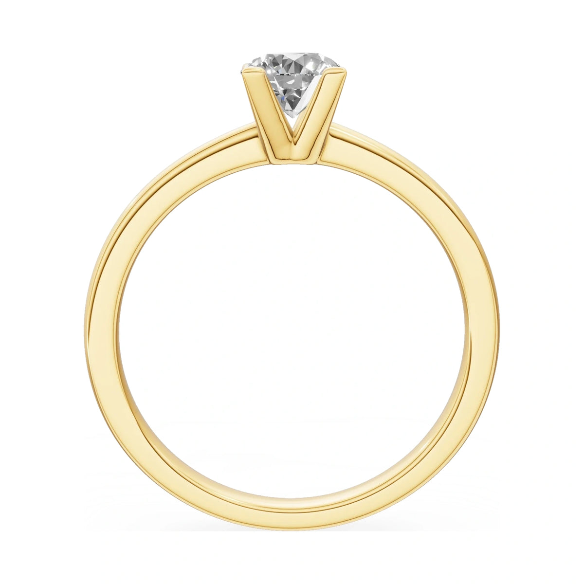 GREMARI Seven Grace round-cut lab-grown diamond engagement ring in 14K yellow gold, 0.50 ct