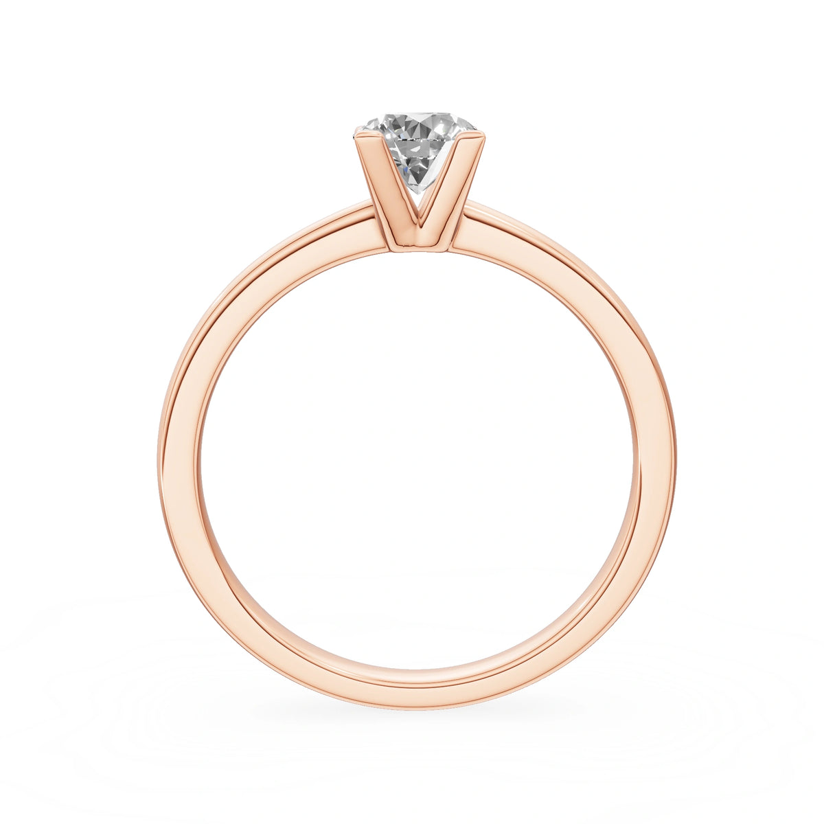 Gremari Seven Grace Verlobungsring aus Roségold mit 0,50 ct Labordiamant – Round/Brilliant