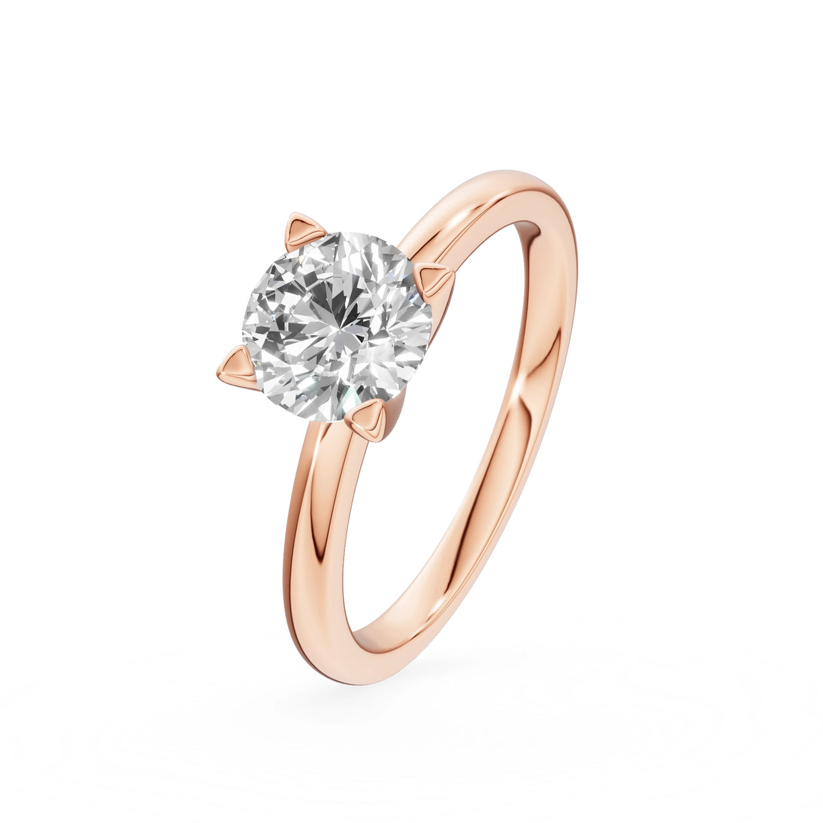Gremari Seven Grace Verlobungsring aus Roségold mit 1,00 ct Labordiamant – Round/Brilliant