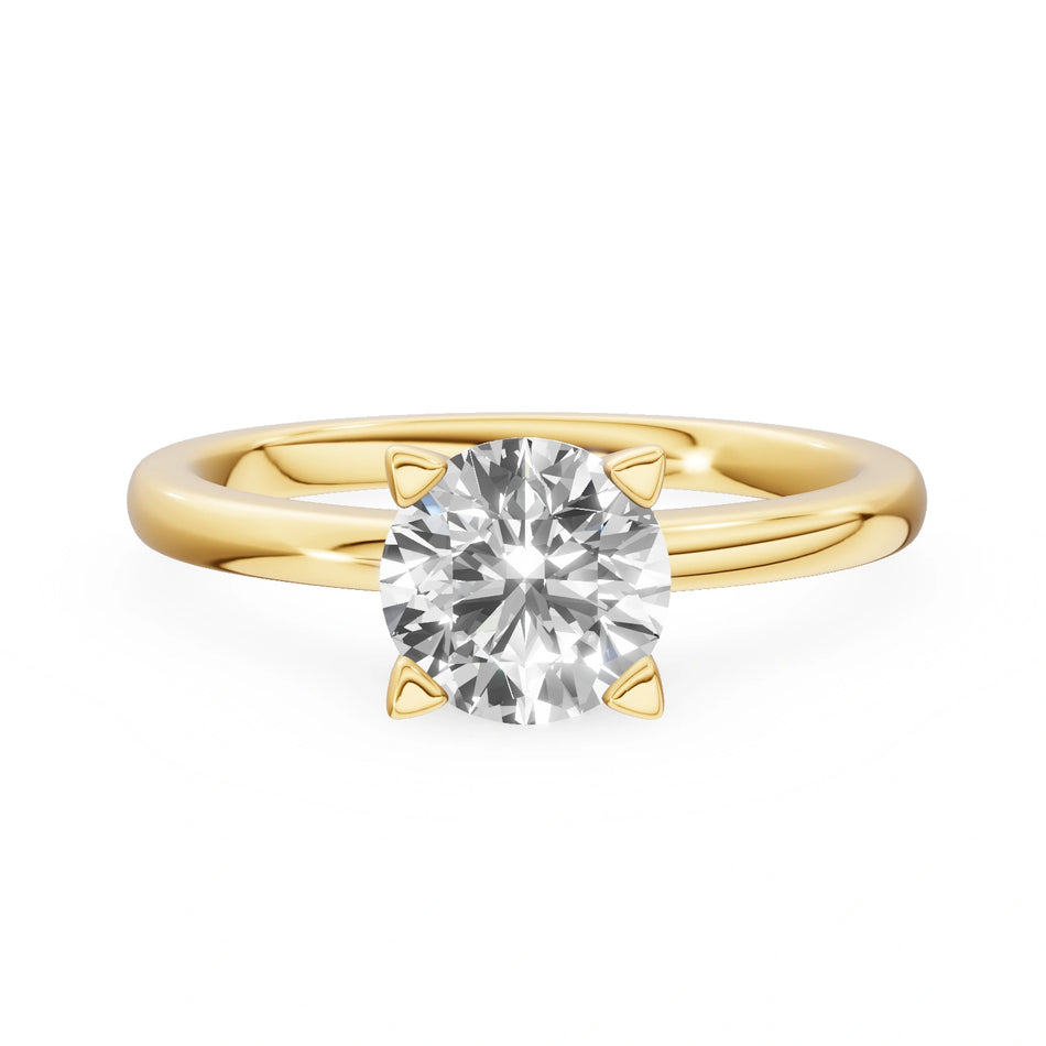 Gremari Seven Grace Verlobungsring aus Gelbgold mit 1,00 ct Labordiamant – Round/Brilliant
