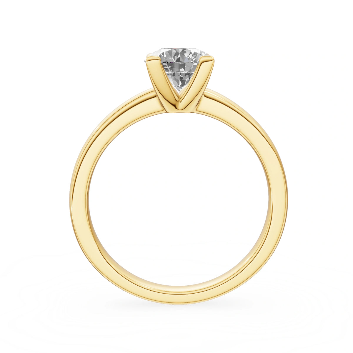 Gremari Seven Grace Verlobungsring aus Gelbgold mit 1,00 ct Labordiamant – Round/Brilliant
