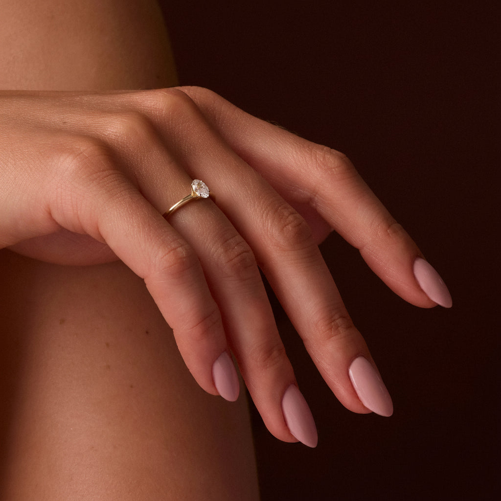 Gremari Seven Grace Verlobungsring aus Roségold mit 1,00 ct Naturdiamant – Oval