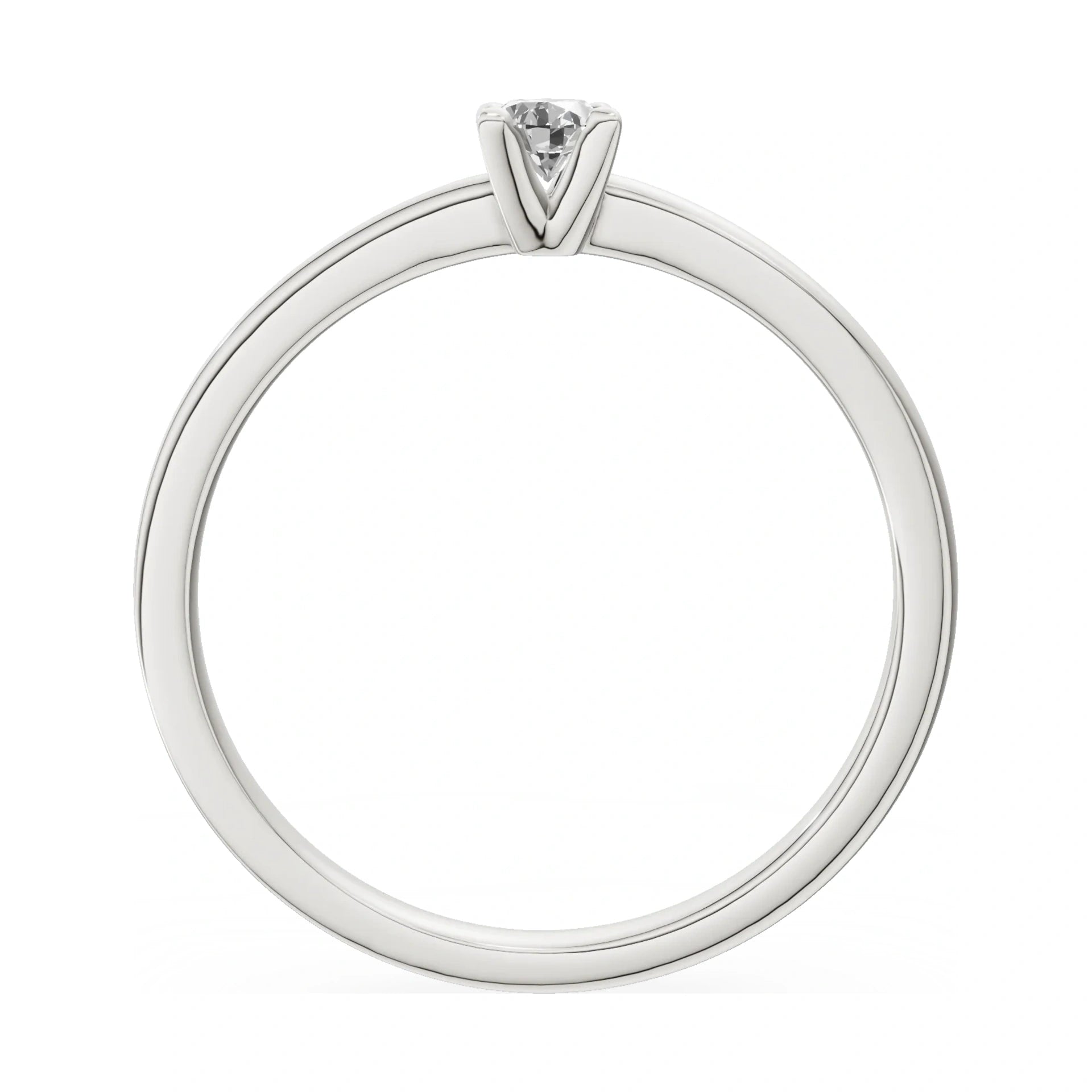 GREMARI Seven Grace oval-cut lab-grown diamond engagement ring in 14K white gold, 0.15 ct