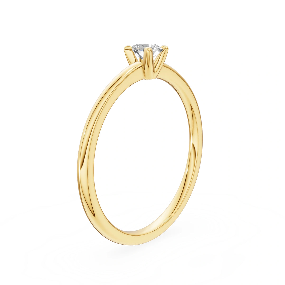 Gremari Seven Grace Verlobungsring aus Gelbgold mit 0,15 ct Labordiamant – Oval