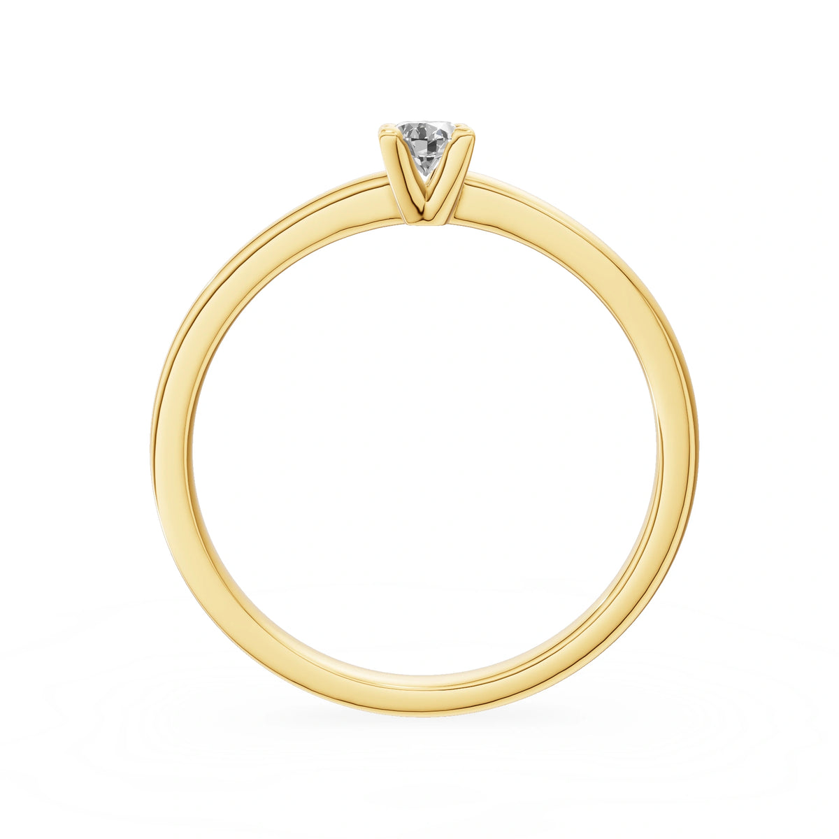 Gremari Seven Grace Verlobungsring aus Gelbgold mit 0,15 ct Labordiamant – Oval