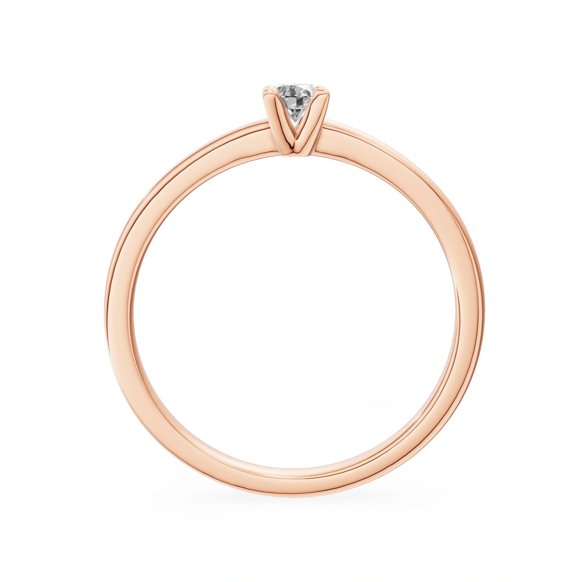 Gremari Seven Grace Verlobungsring aus Roségold mit 0,15 ct Labordiamant – Oval