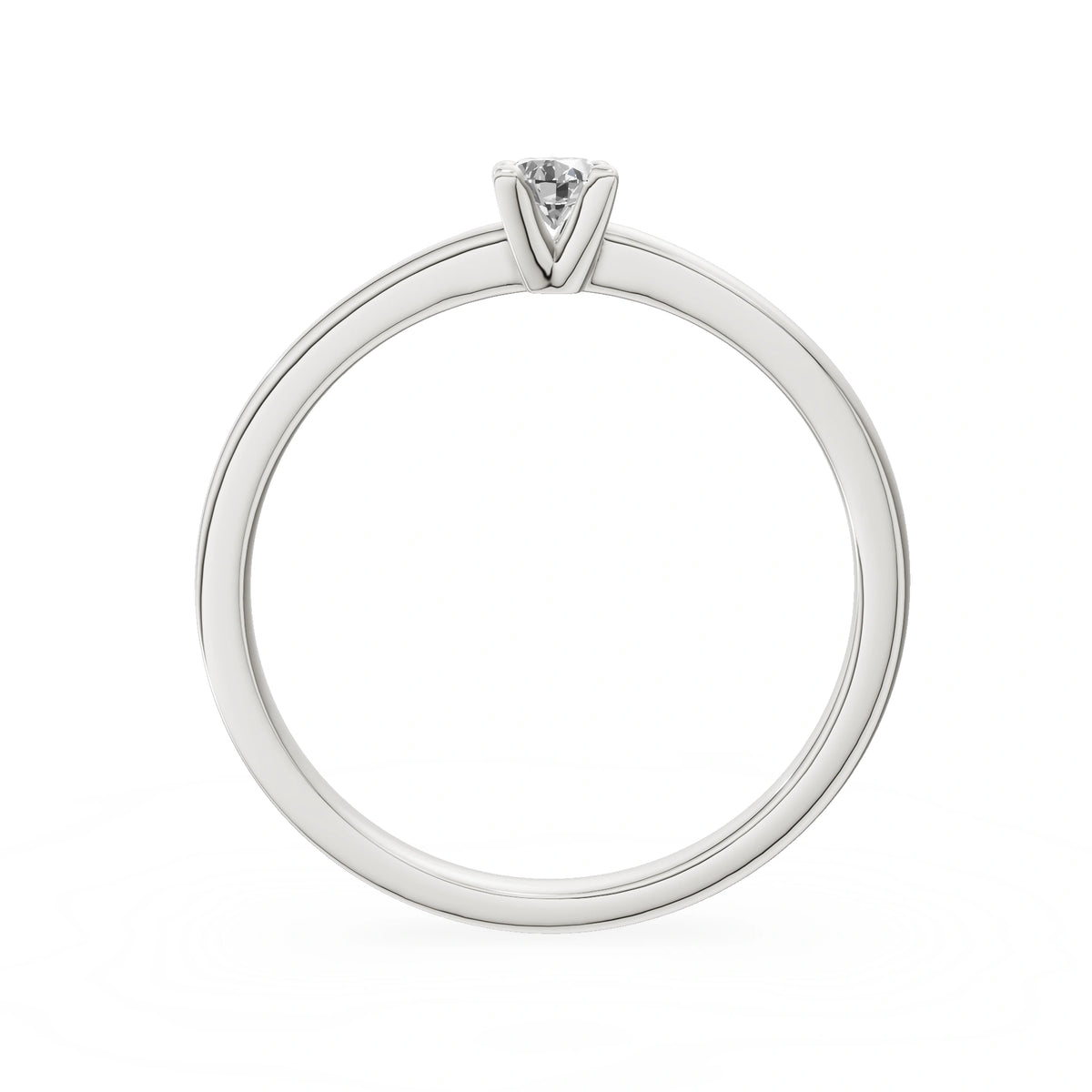 Gremari Seven Grace Verlobungsring aus Weißgold mit 0,15 ct Naturdiamant – Oval