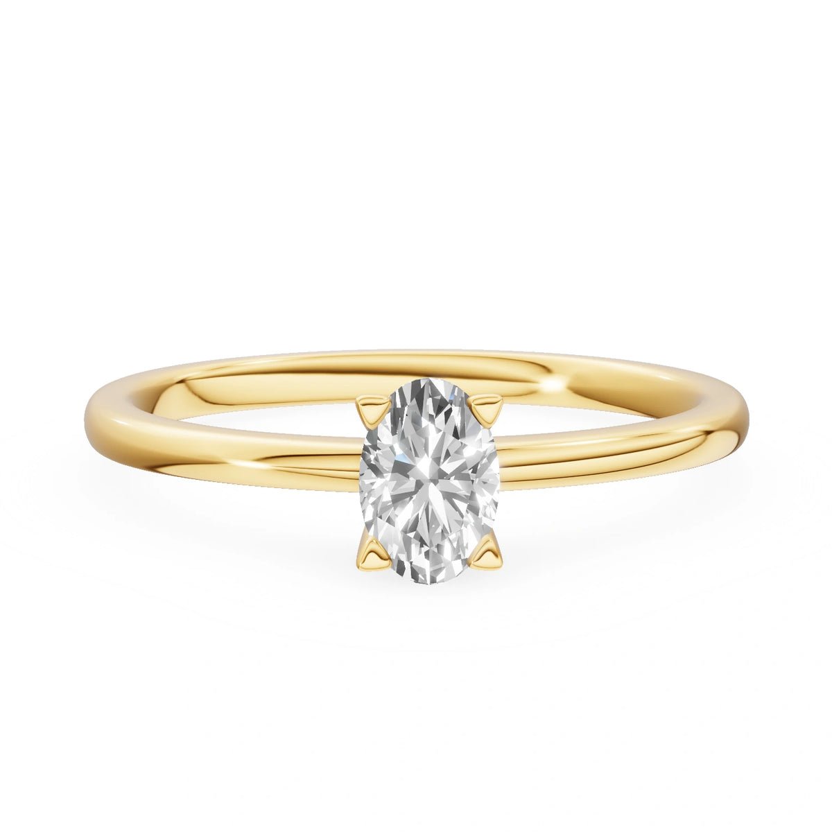 Gremari Seven Grace Verlobungsring aus Gelbgold mit 0,50 ct Labordiamant – Oval