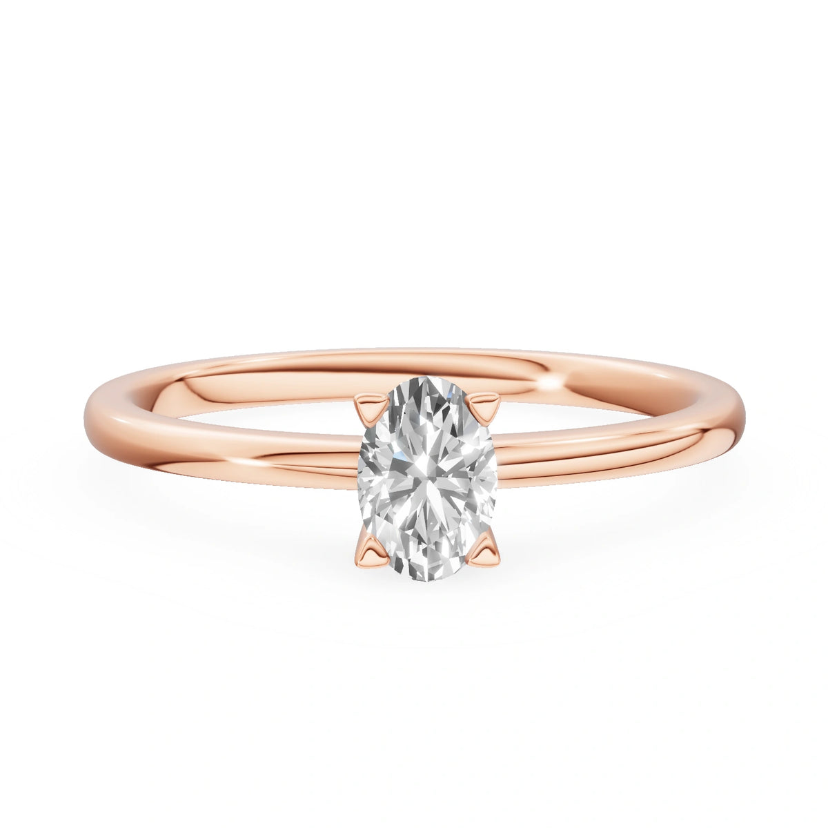 Gremari Seven Grace Verlobungsring aus Roségold mit 0,50 ct Naturdiamant – Oval