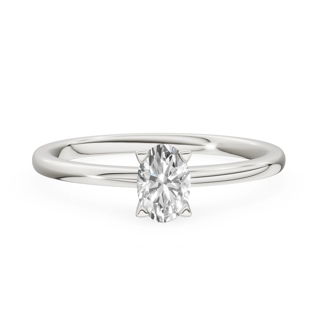 Gremari Seven Grace Verlobungsring aus Weißgold mit 0,50 ct Naturdiamant – Oval