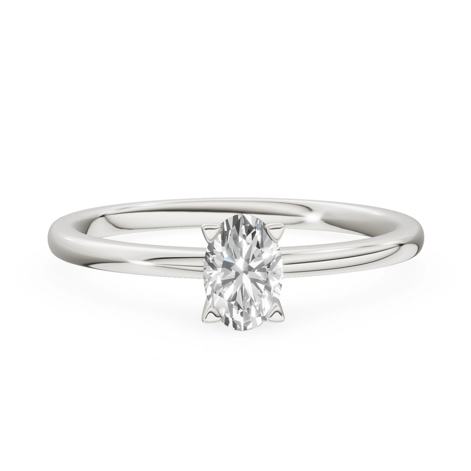 Gremari Seven Grace Verlobungsring aus Weißgold mit 0,50 ct Naturdiamant – Oval