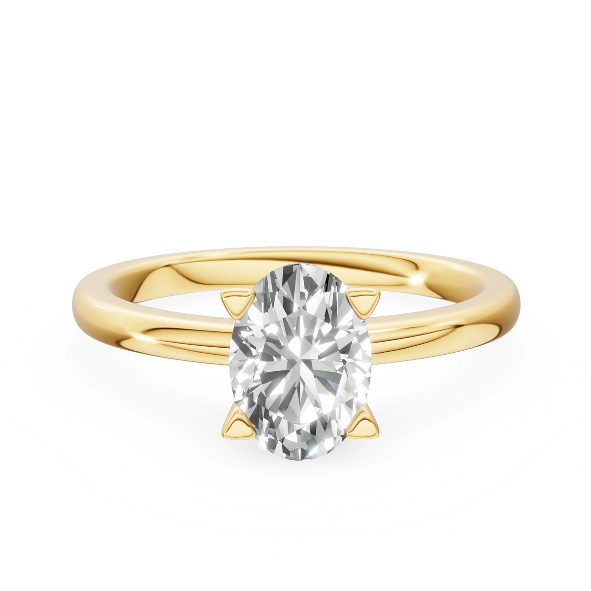 Gremari Seven Grace Verlobungsring aus Gelbgold mit 1,00 ct Labordiamant – Oval