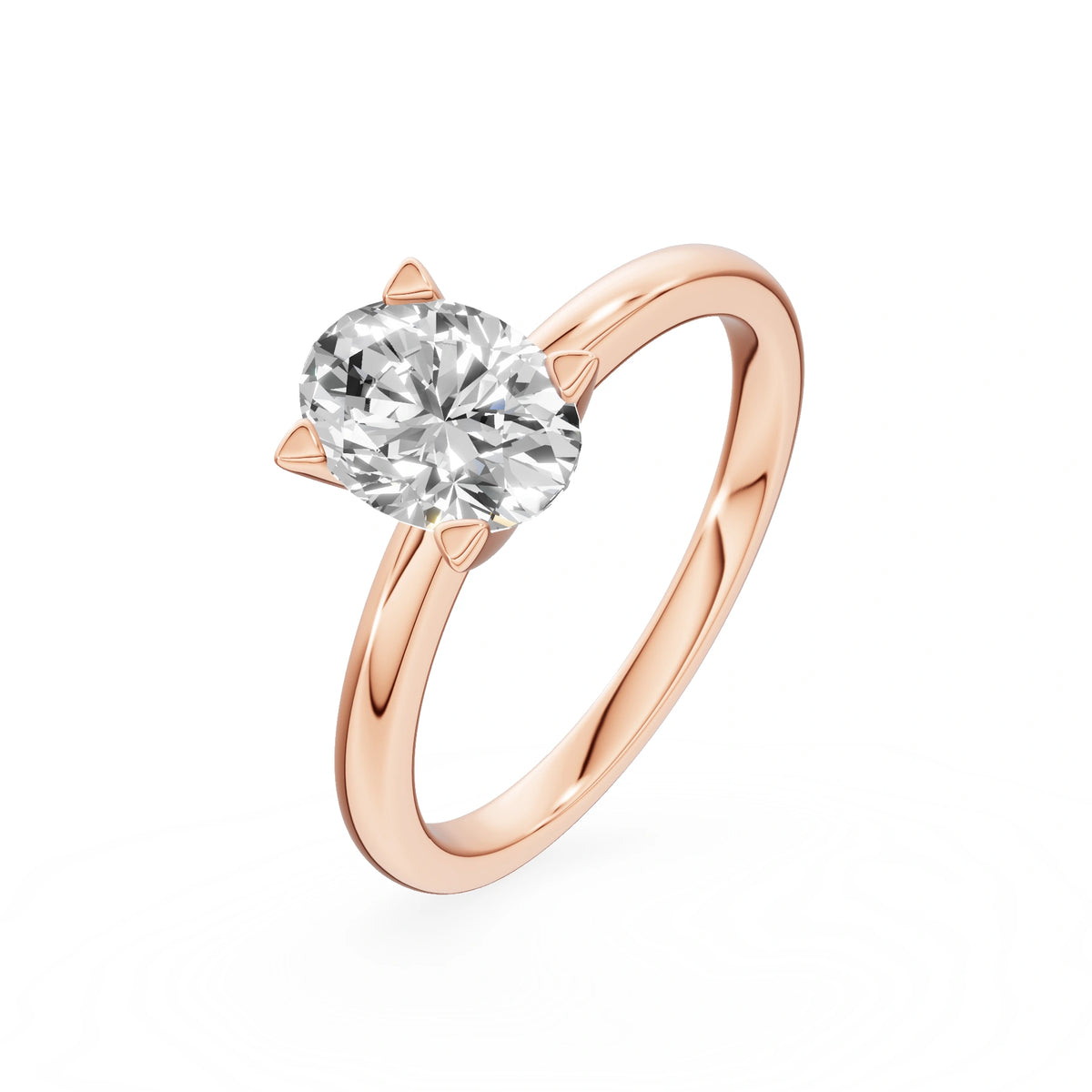 Gremari Seven Grace Verlobungsring aus Roségold mit 1,00 ct Naturdiamant – Oval