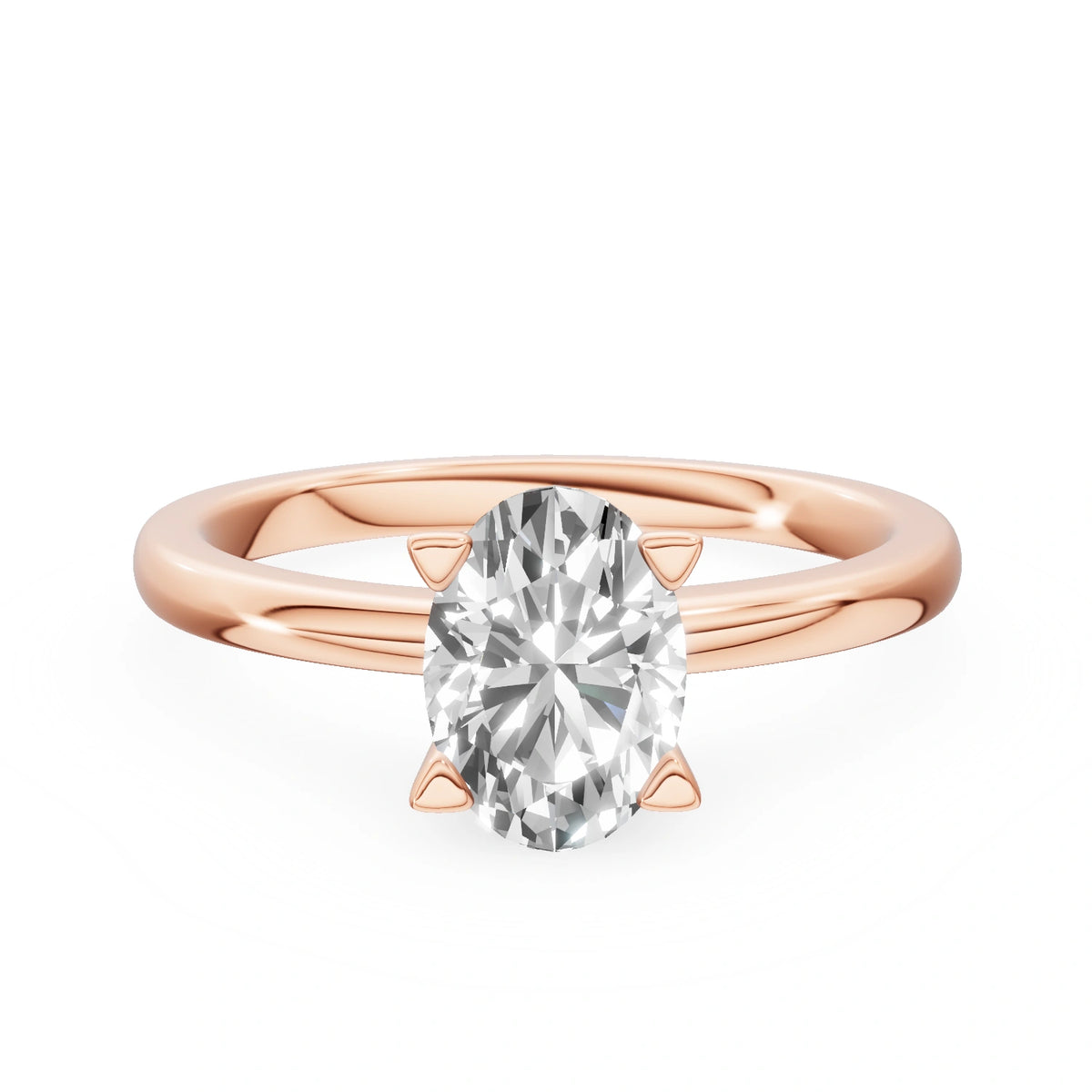 Gremari Seven Grace Verlobungsring aus Roségold mit 1,00 ct Naturdiamant – Oval
