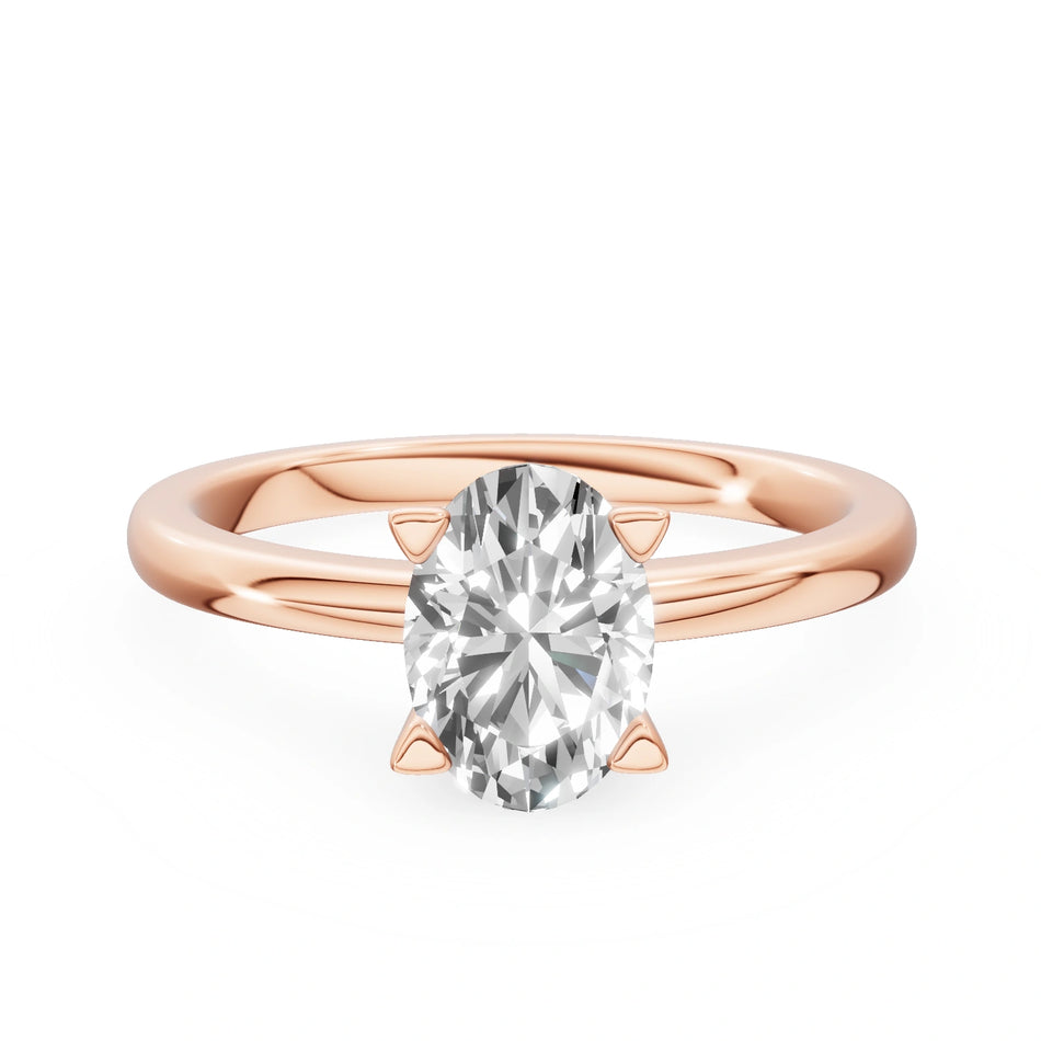 Gremari Seven Grace Verlobungsring aus Roségold mit 1,00 ct Naturdiamant – Oval