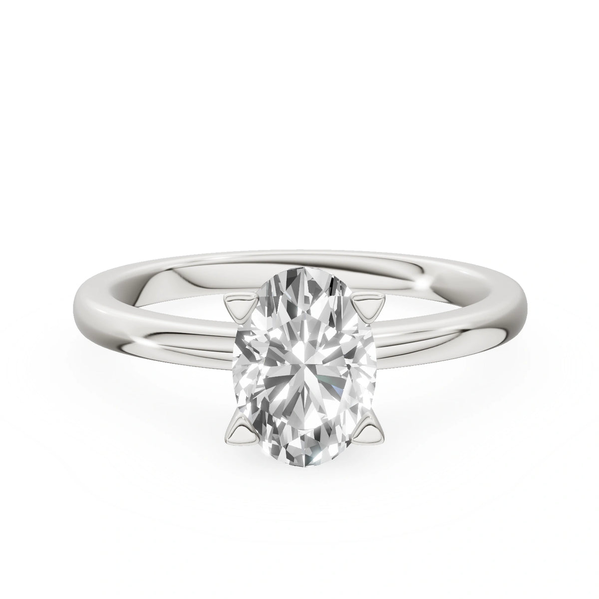 Gremari Seven Grace Verlobungsring aus Weißgold mit 1,00 ct Naturdiamant – Oval