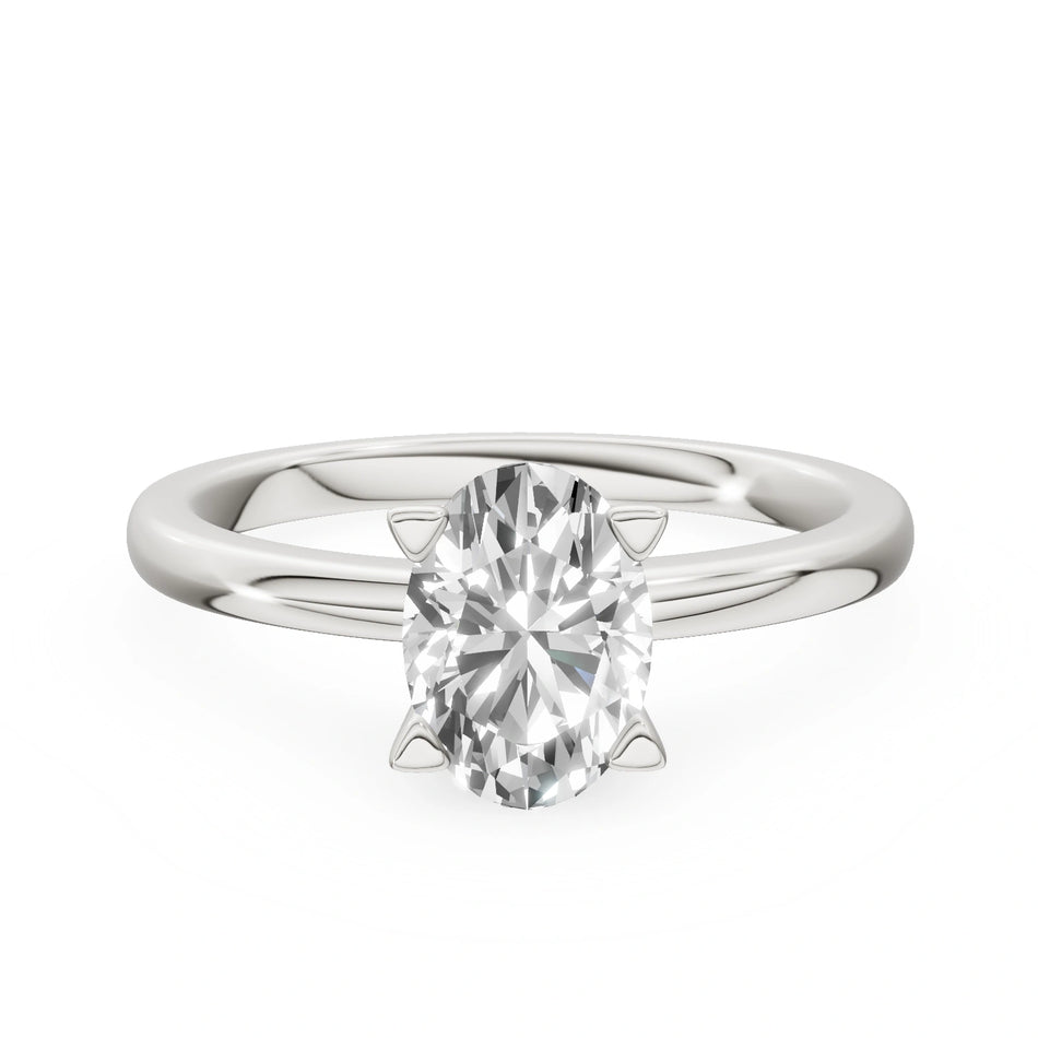 Gremari Seven Grace Verlobungsring aus Weißgold mit 1,00 ct Naturdiamant – Oval