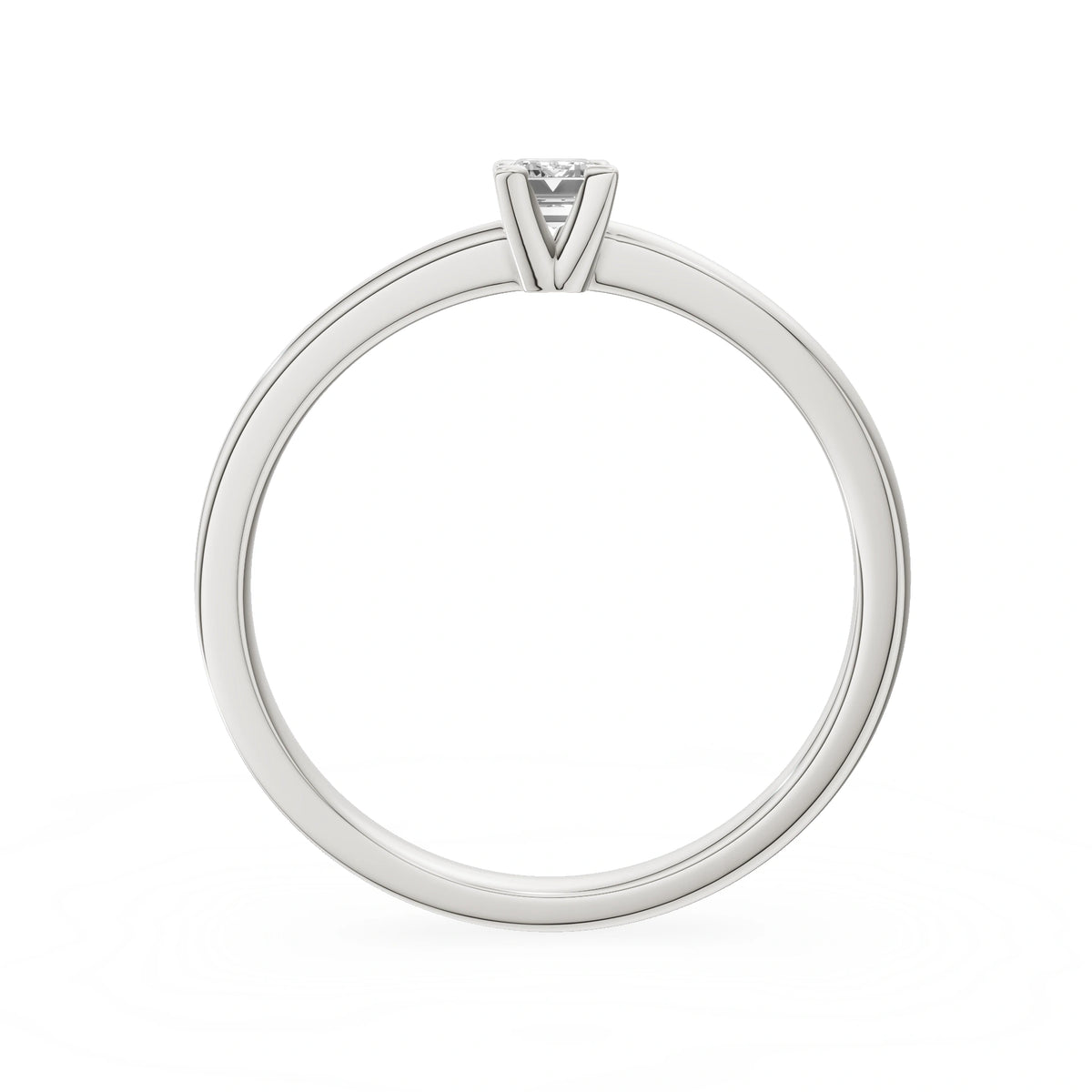 Gremari Seven Grace Verlobungsring aus Weißgold mit 0,15 ct Labordiamant – Emerald