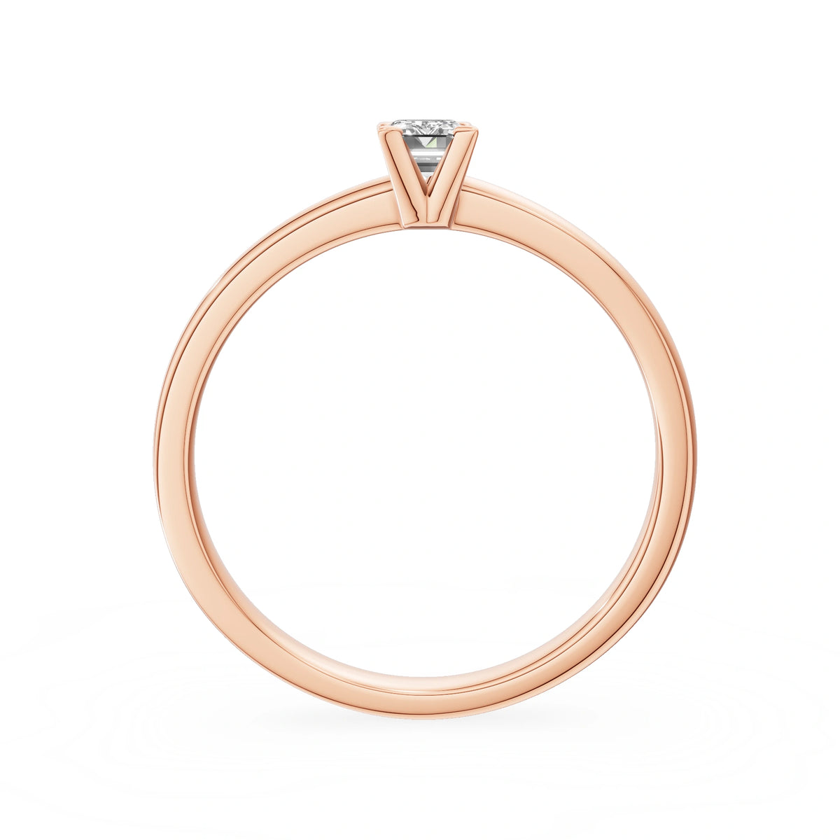 Gremari Seven Grace Verlobungsring aus Roségold mit 0,24 ct Labordiamant – Emerald