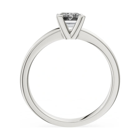 GREMARI Seven Grace emerald-cut lab-grown diamond engagement ring in 14K white gold, 1.00 ct
