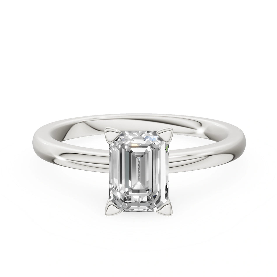 Gremari Seven Grace Verlobungsring aus Weißgold mit 1,00 ct Labordiamant – Emerald