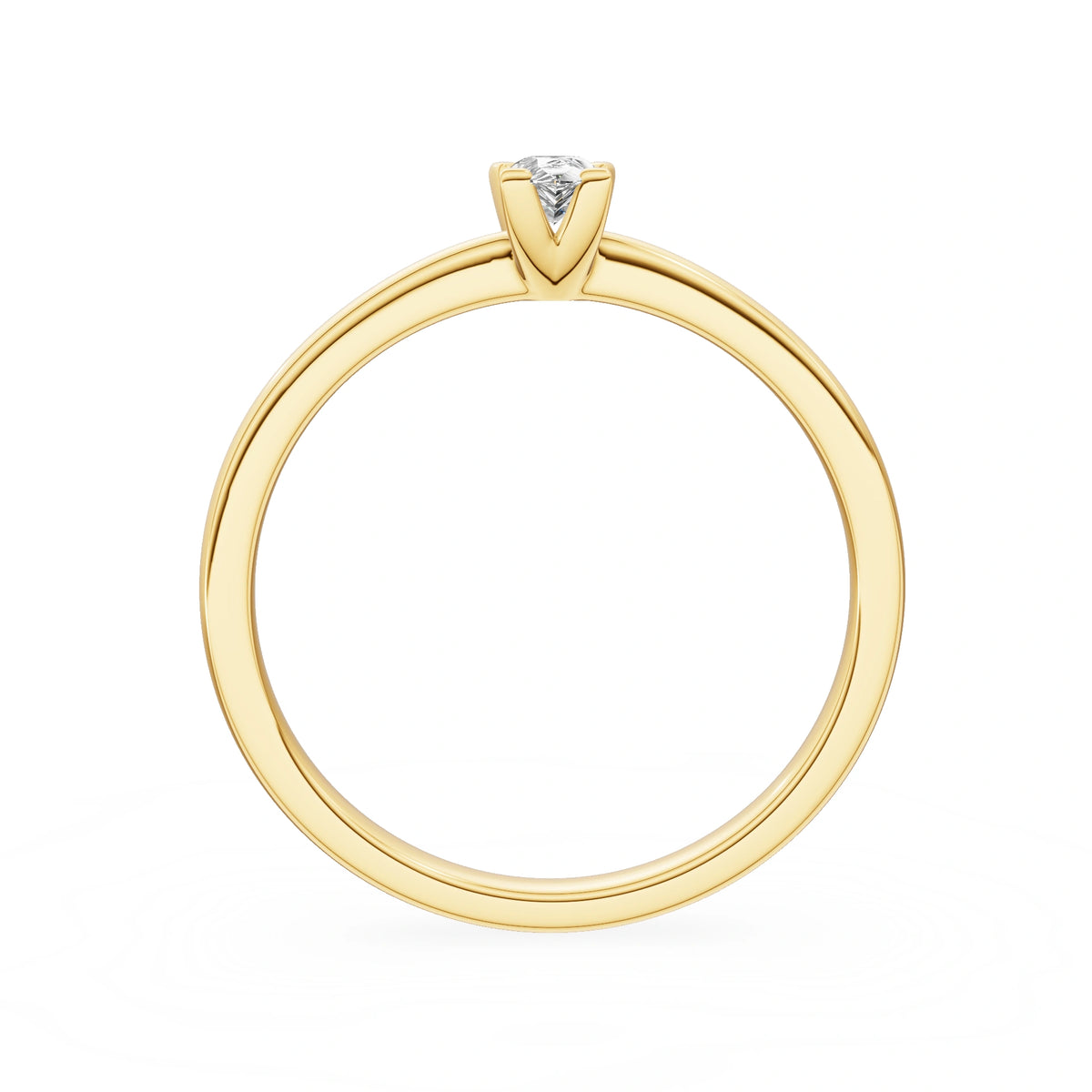 Gremari Seven Grace Verlobungsring aus Gelbgold mit 0,15 ct Labordiamant – Pear