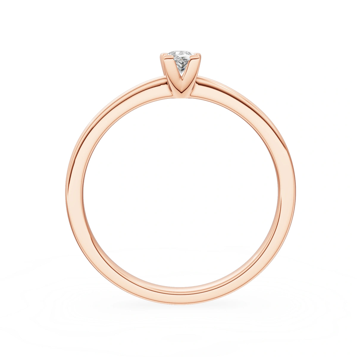 Gremari Seven Grace Verlobungsring aus Roségold mit 0,15 ct Labordiamant – Pear