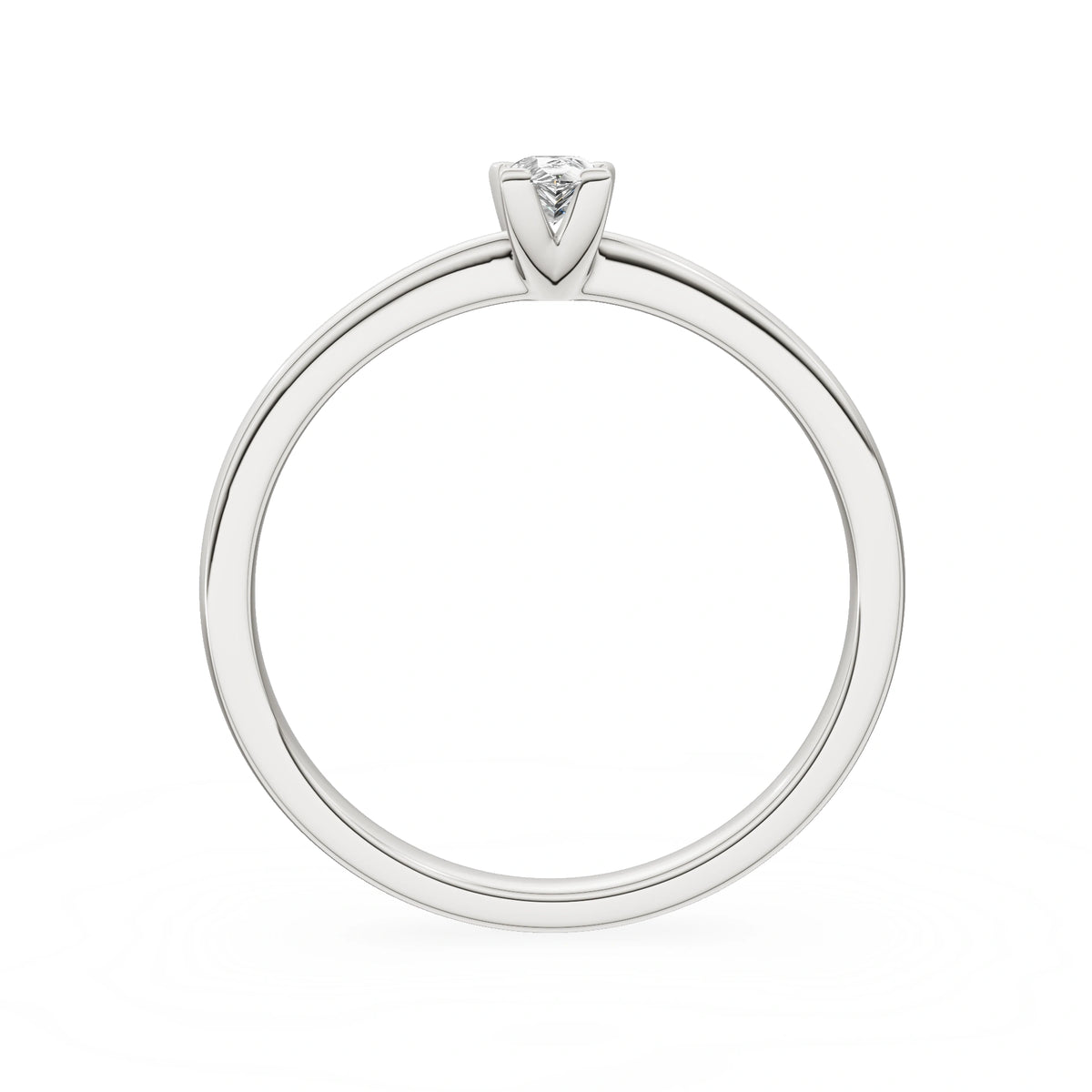 Gremari Seven Grace Verlobungsring aus Weißgold mit 0,15 ct Naturdiamant – Pear
