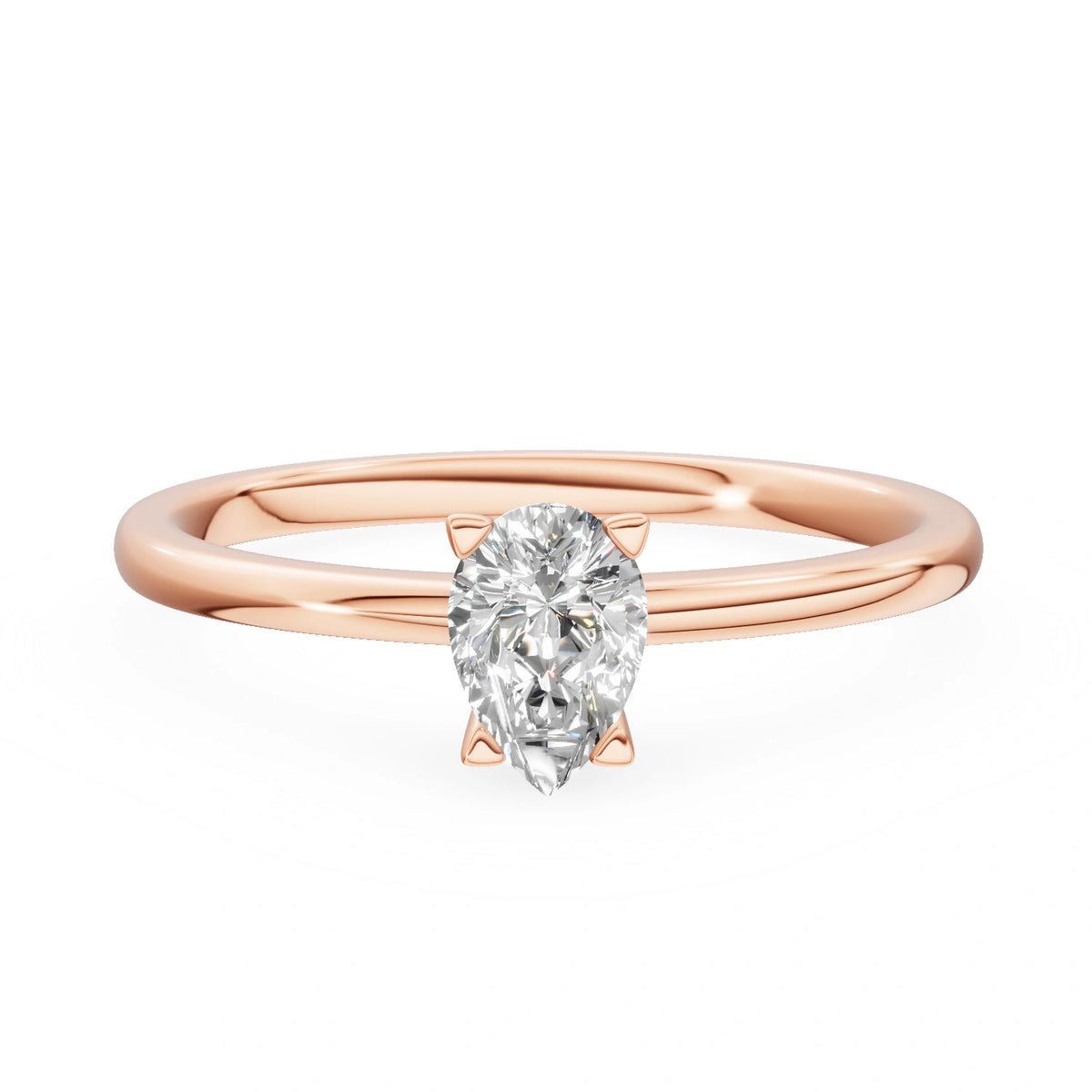 Gremari Seven Grace Verlobungsring aus Roségold mit 0,30 ct Naturdiamant – Pear