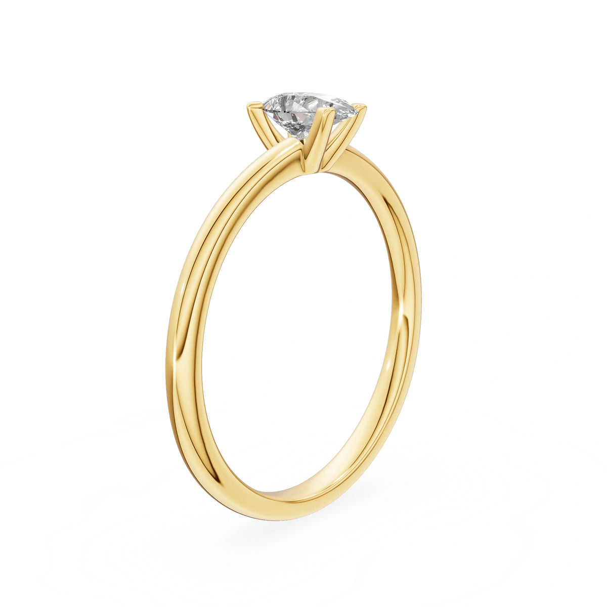 Gremari Seven Grace Verlobungsring aus Gelbgold mit 0,30 ct Naturdiamant – Pear