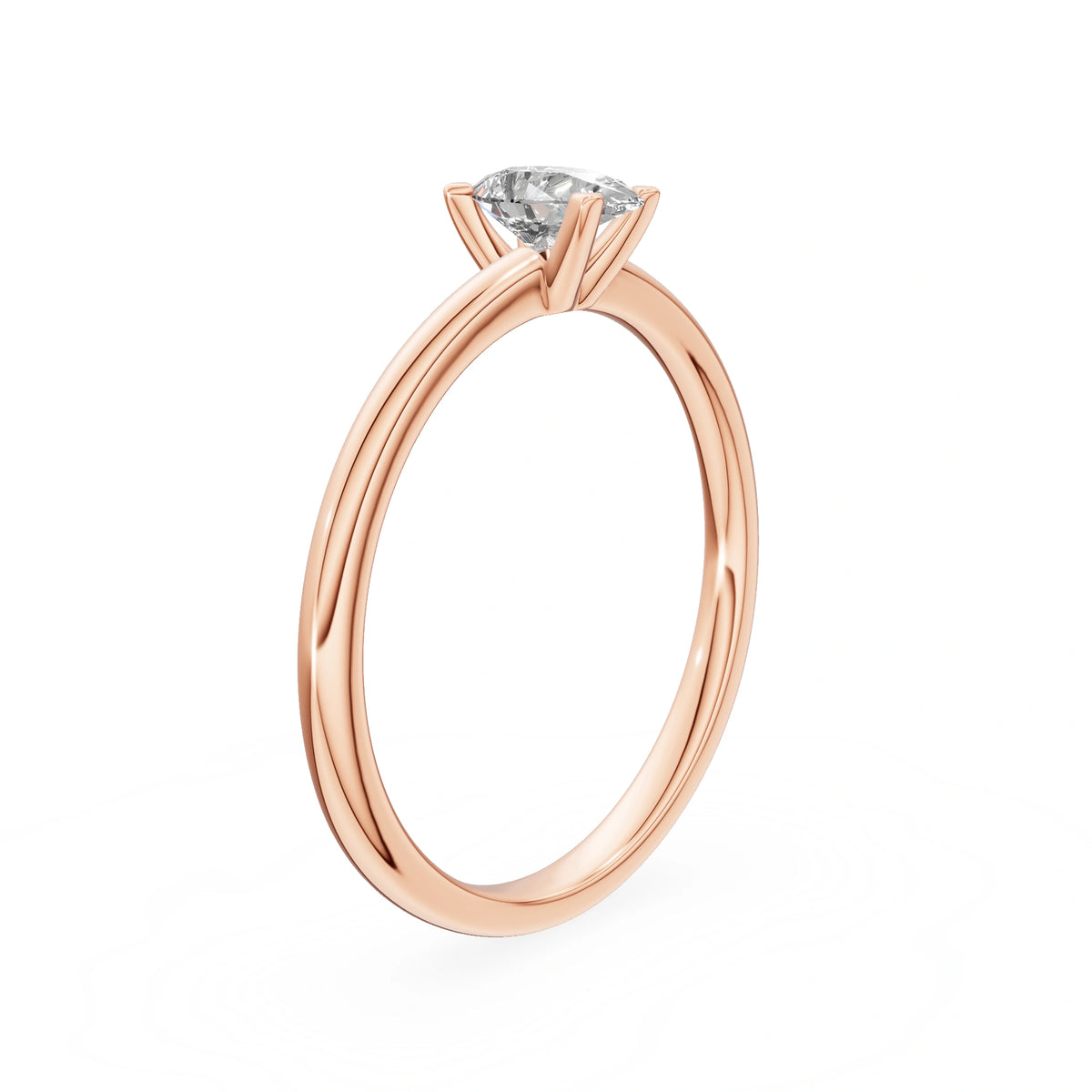 Gremari Seven Grace Verlobungsring aus Roségold mit 0,30 ct Naturdiamant – Pear