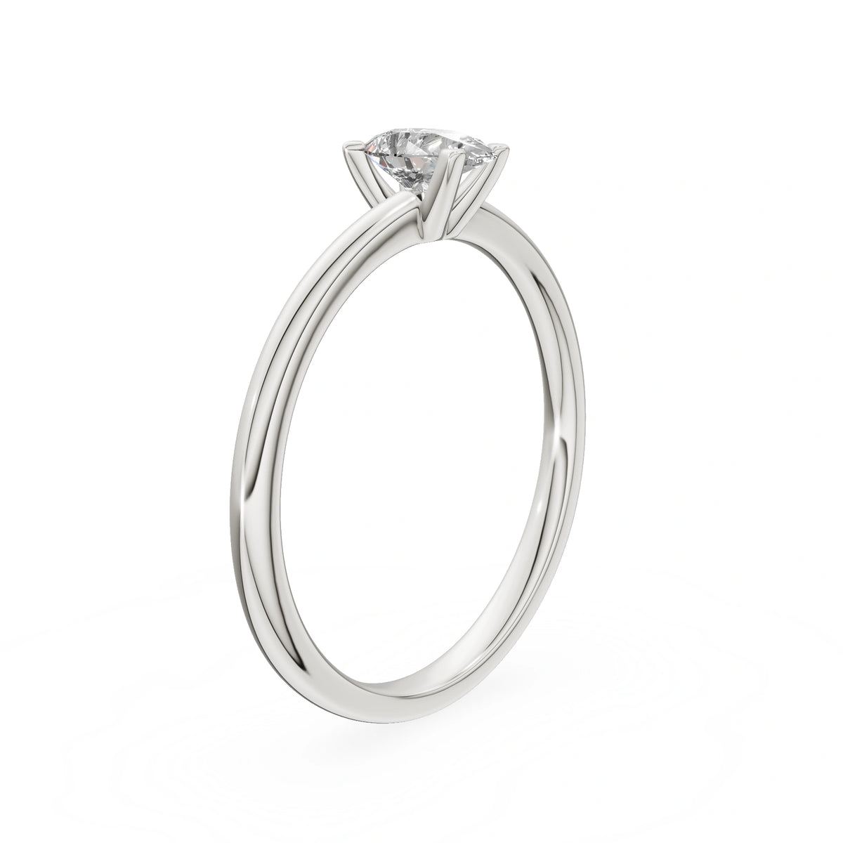 Gremari Seven Grace Verlobungsring aus Weißgold mit 0,30 ct Naturdiamant – Pear